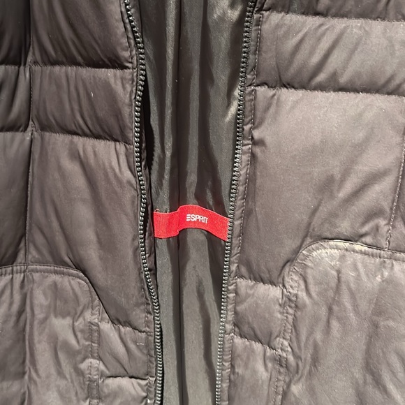 puffy brown midi coat with 2 front pockets many inside - Picture 2 of 6